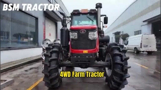 4WD Farm Tractor Working Demo for Ploughing and Field Transport