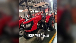 90HP 4WD Farm Tractor Working Video for Heavy Field Work