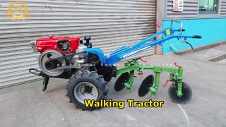 Walking Tractor Field Operation Video for Small Farm Tillage